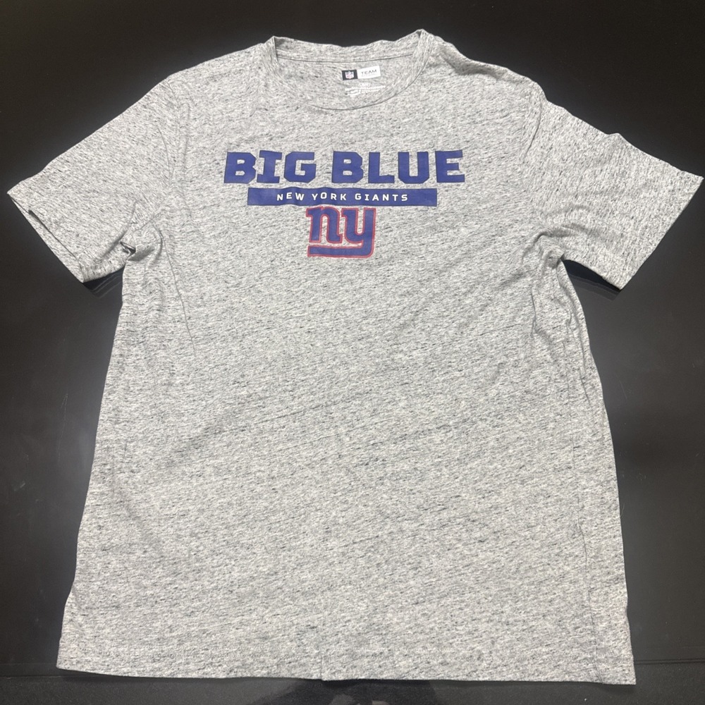 New York Giants NFL team apparel big blue gray men's large T-shirt 10135